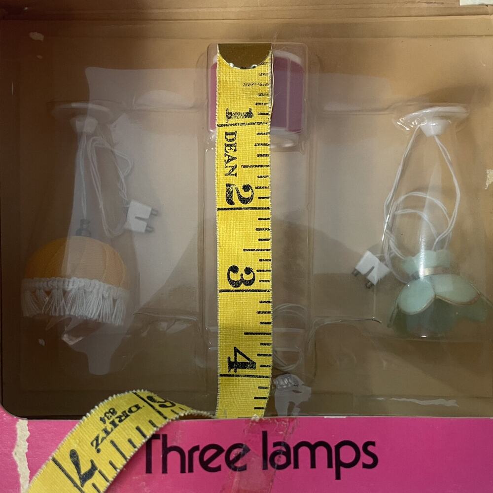 HTF Vintage Manor Dollhouse Wired Lamps - Picture 8 of 11